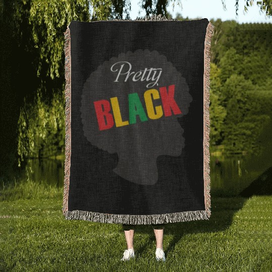Juneteenth Day 1865, Pretty Black, Freedom Day Woven Blankets