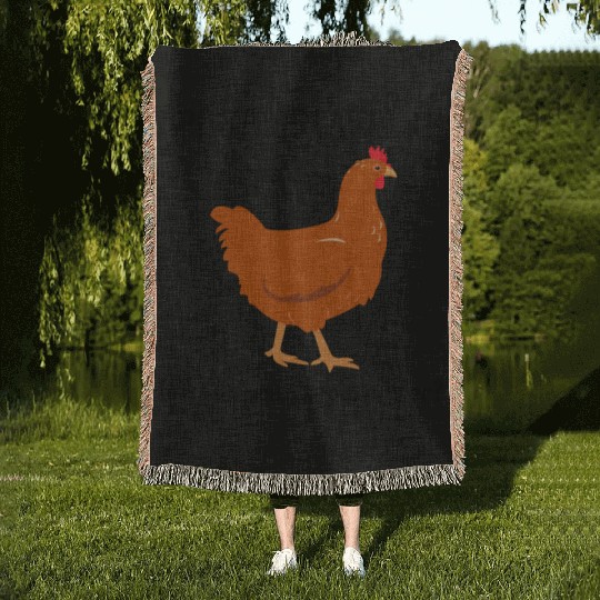 Chicken Lover Poultry Farmer Farming Farm Funny Woven Blankets