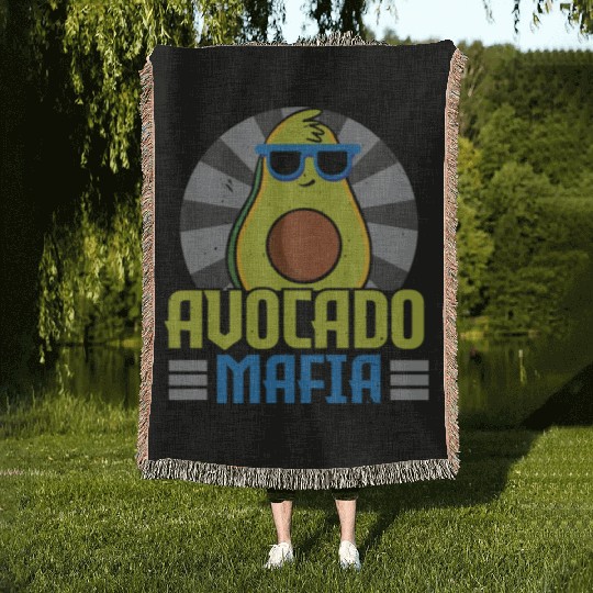 Avocado Mafia Avocado Lover Guac Guacamole Keto Woven Blankets