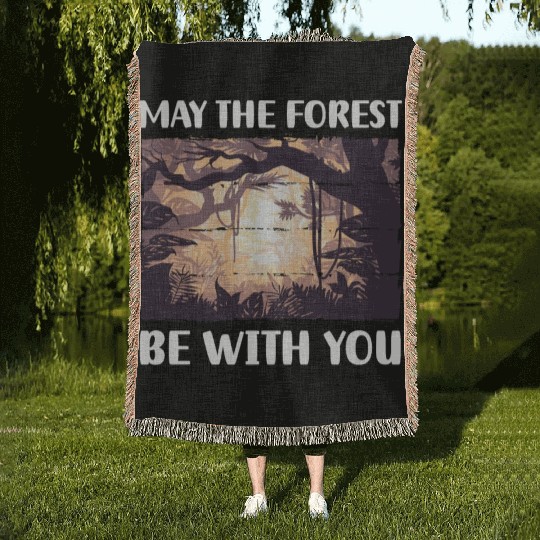 Forest Recreation Deer Wilderness Woven Blankets