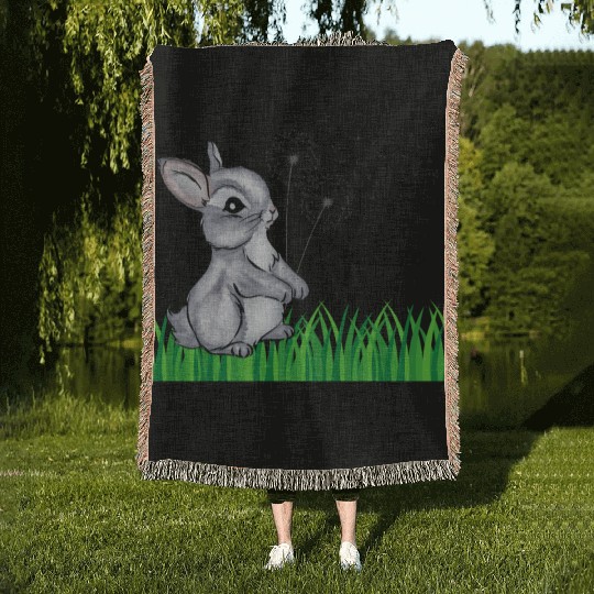 Bunny Name Gift Charlotte Woven Blankets