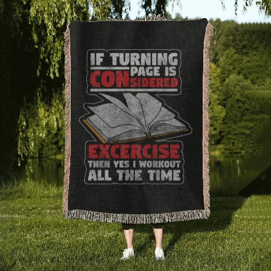 Bookworm Library Literature Back To School Woven Blankets