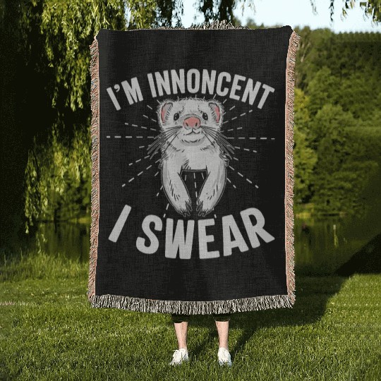 Ferret Keeper Animal Rights Pet Lovers Lifestyle Woven Blankets