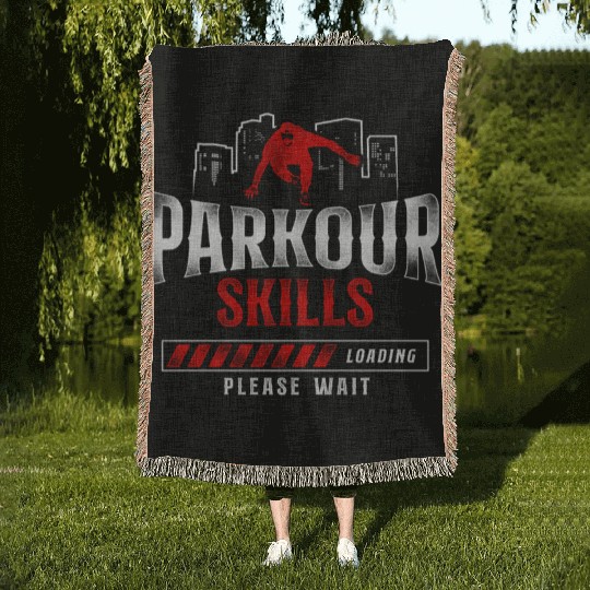 Parkour Free Running Traceur Woven Blankets