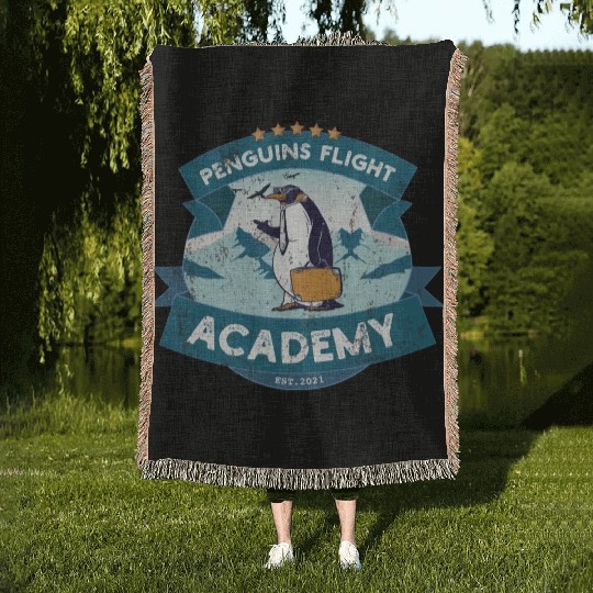 Penguin Academy Woven Blankets