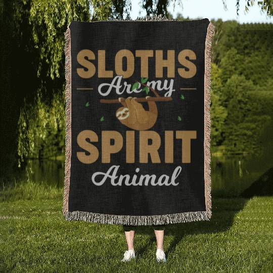 Sloth Sloths, Spirit, Animal, Trees Woven Blankets