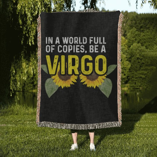 Be a Virgo Hard-Working Person Gift Woven Blankets