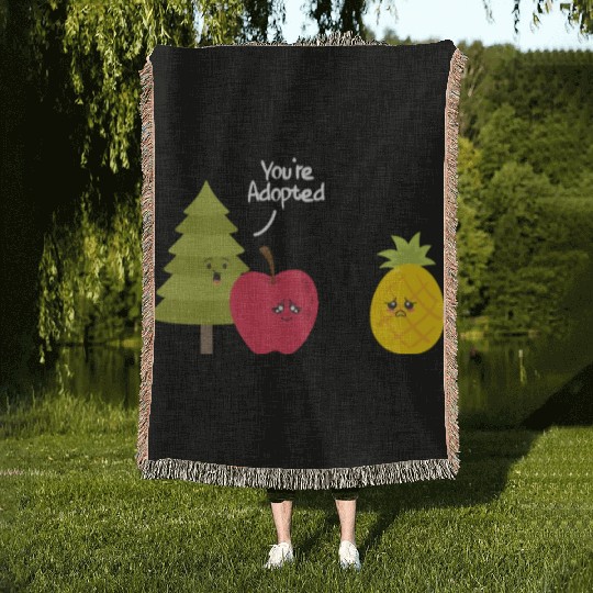 You're Adopted Pineapple Adoption Woven Blankets