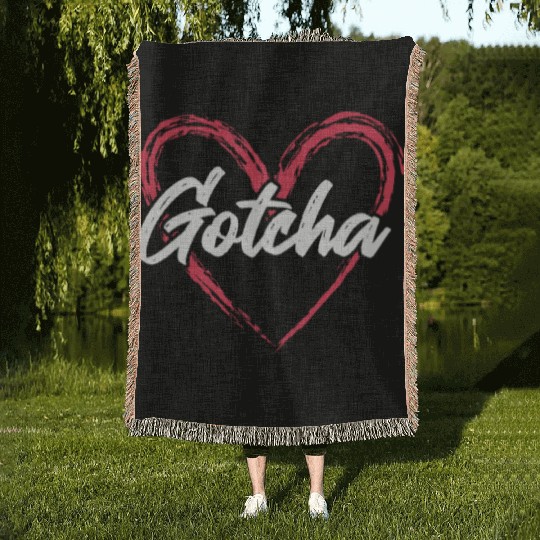 Gotcha Heart Adoption Woven Blankets