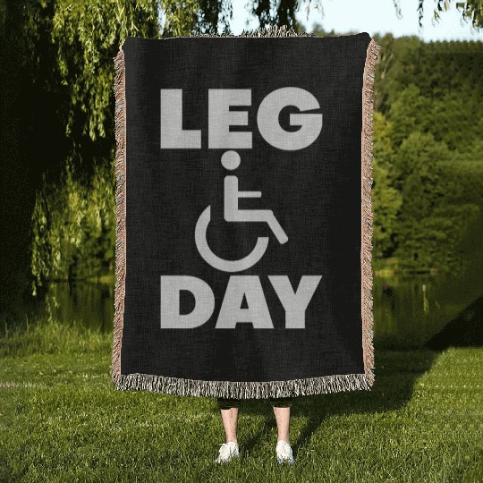 Leg Day Handicapped Wheelchair 15 Woven Blankets