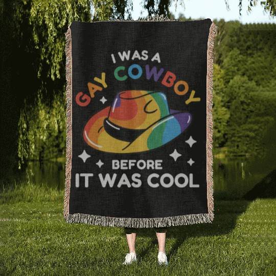 Cowboy Barn Bull Rider Rodeo Country Western Movie Woven Blankets