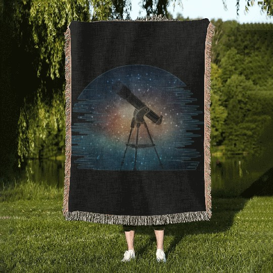 Telescope Solar System Stars Galaxy Astronomer Woven Blankets