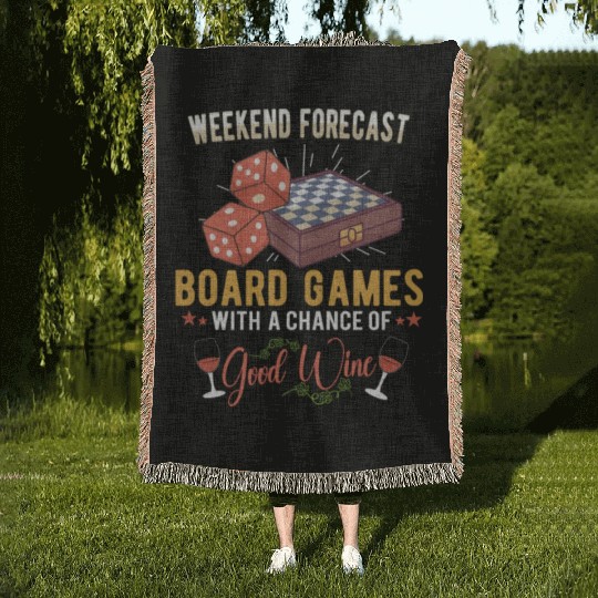 Wine Board Games Chess Board Game Player Gambling Woven Blankets