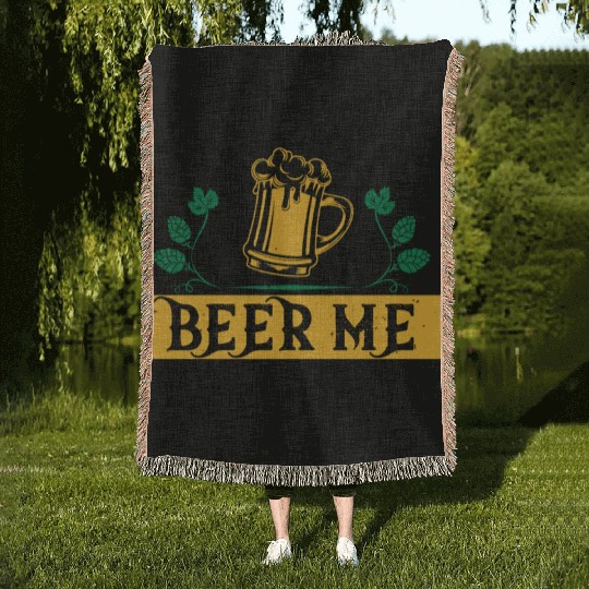 BEER ME Woven Blankets