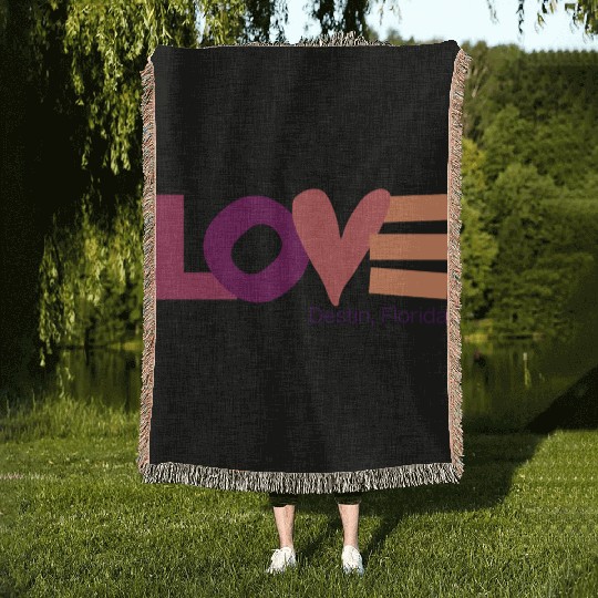 LOVE LOGO Multi Color Logo Woven Blankets