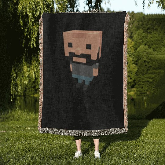 Old school gamer Woven Blankets