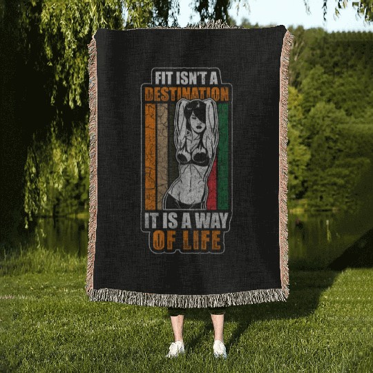 Workout Gym Muscle Woven Blankets
