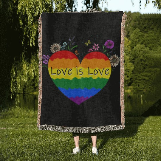 Love is Love Woven Blankets