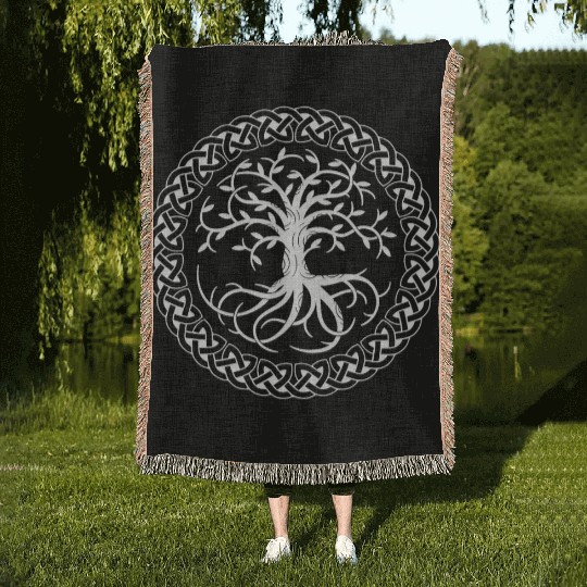 Celtic Tree of Life Woven Blankets