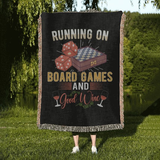 Wine Board Games Chess Board Game Player Gambling Woven Blankets