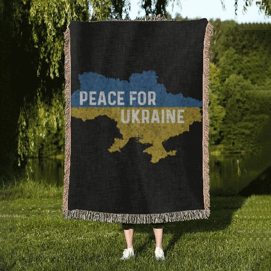 Peace for Ukraine Peacemaker Gift Woven Blankets