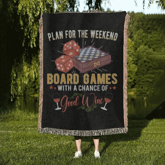 Wine Board Games Chess Board Game Player Gambling Woven Blankets
