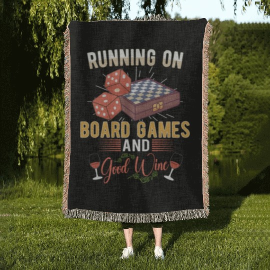 Wine Board Games Chess Board Game Player Gambling Woven Blankets