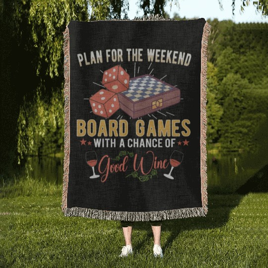 Wine Board Games Chess Board Game Player Gambling Woven Blankets