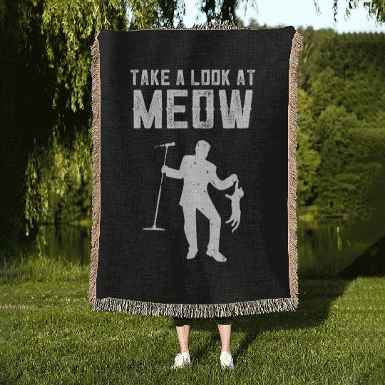 Funny Music Song Kitties Tomcat Cats Woven Blankets