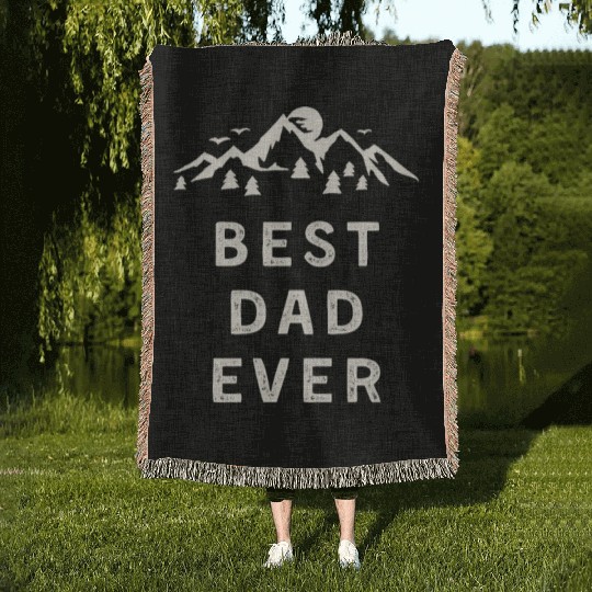 Best dad ever Woven Blankets