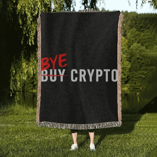 Bye Crypto Funny Crypto Crash - Bitcoin Bye Crypto Woven Blankets