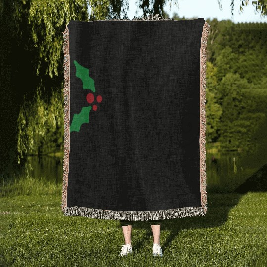 Holly Jolly Mistletoe Holiday Woven Blankets