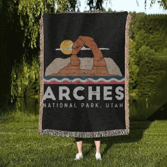 Arches National Park T Woven Blankets