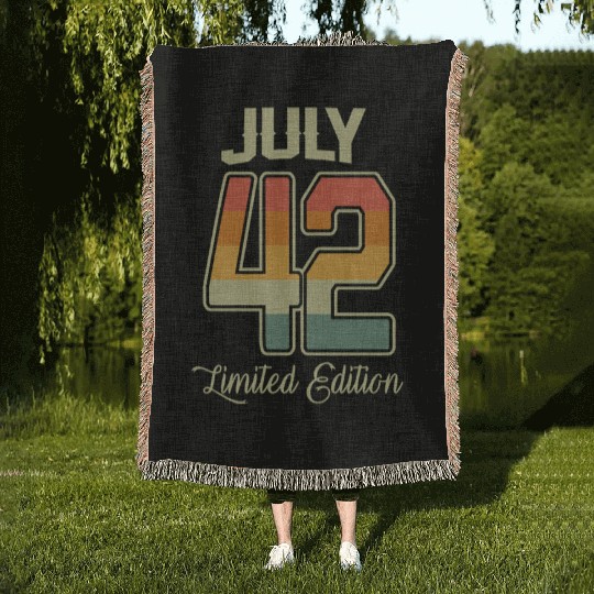 Vintage 80th Birthday July 1942 Sports Gift Woven Blankets
