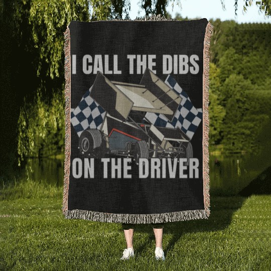 Sprint Car Mom Dirt Track Racing Racing Race Day Woven Blankets