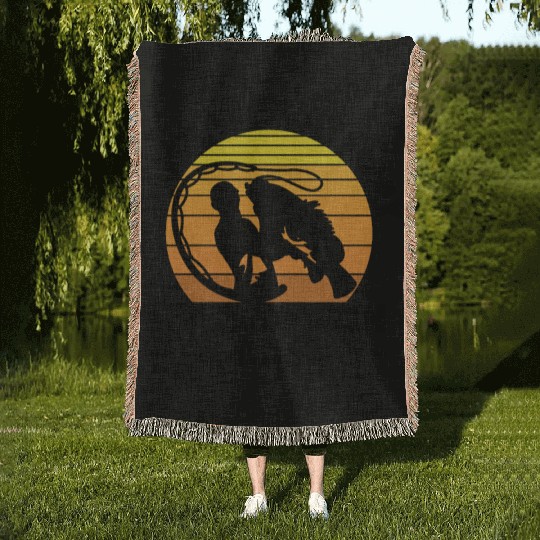 Fishing Angler Fish Casting Poles Gift Woven Blankets