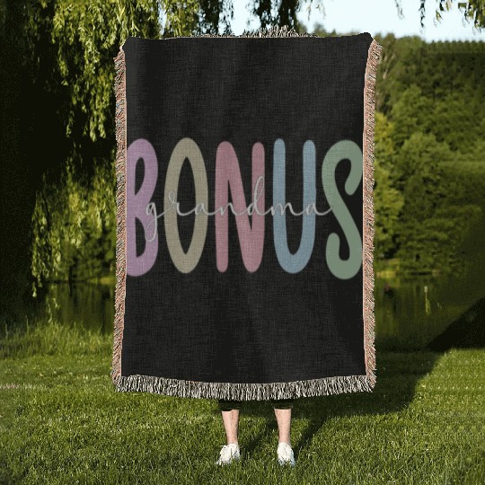 Bonus Grandma Step Grandmother Appreciation Gifts Woven Blankets