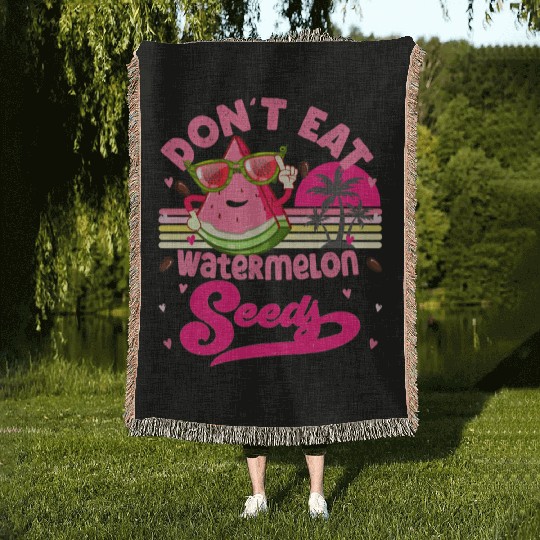 Don't Eat Watermelon Seeds Maternity Summer Fruit Woven Blankets