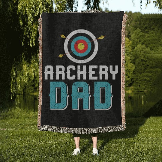 Archery Bow Archer Dad Father Woven Blankets