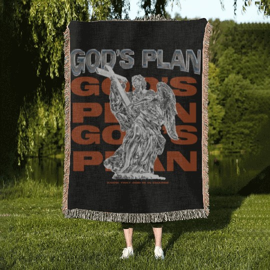 Gods Plan Streetwear Design Woven Blankets