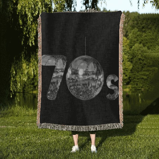 70s Silver Disco Woven Blankets