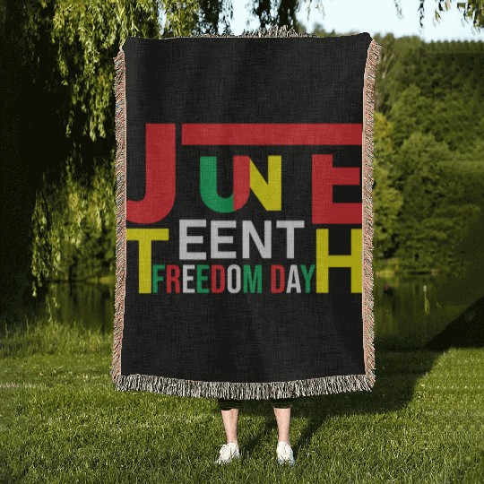 Juneteenth Black History Day Pride Gift Woven Blankets