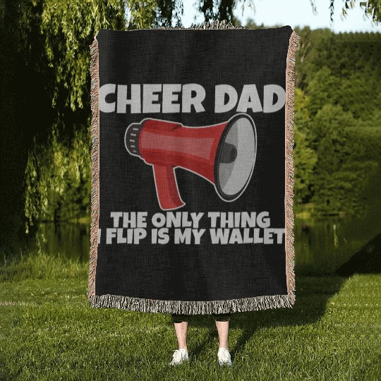 Cheer Dad, The Only Thing I Flip Is My Wallet 5 Woven Blankets