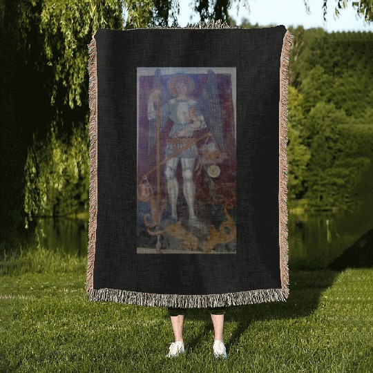Saint Michael Woven Blankets