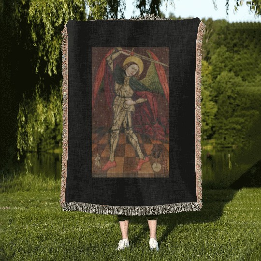 Saint Michael in Bakabánya Woven Blankets