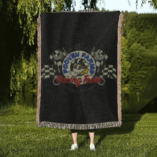 poovey farms racing team essential Woven Blankets