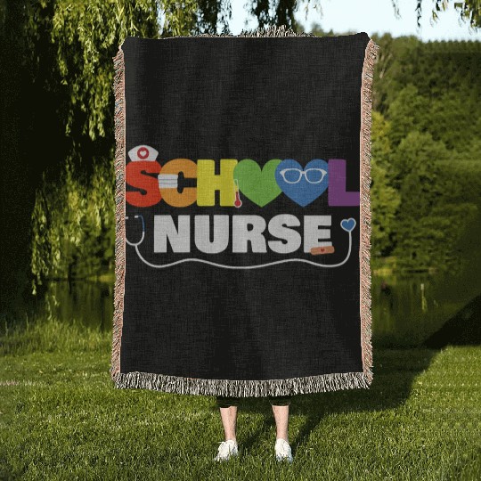 School Nurse Gift Registered Nurse Back To School Woven Blankets