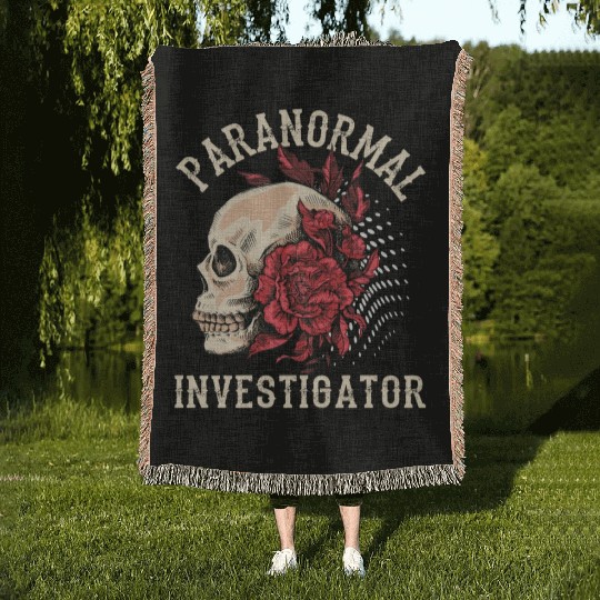 Ghost Hunting Paranormal Investigator Woven Blankets