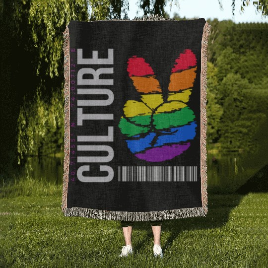 Culture pride, lgbt community Woven Blankets