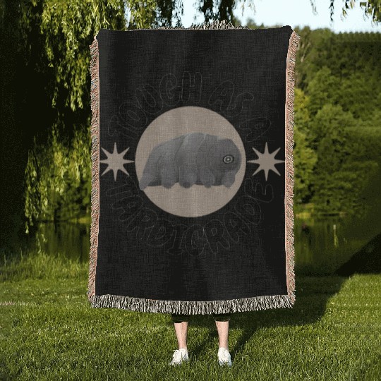 tough as a tardigrade,waterbear,science puns Woven Blankets